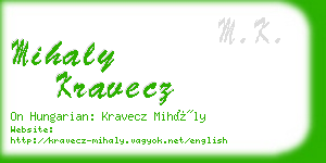 mihaly kravecz business card